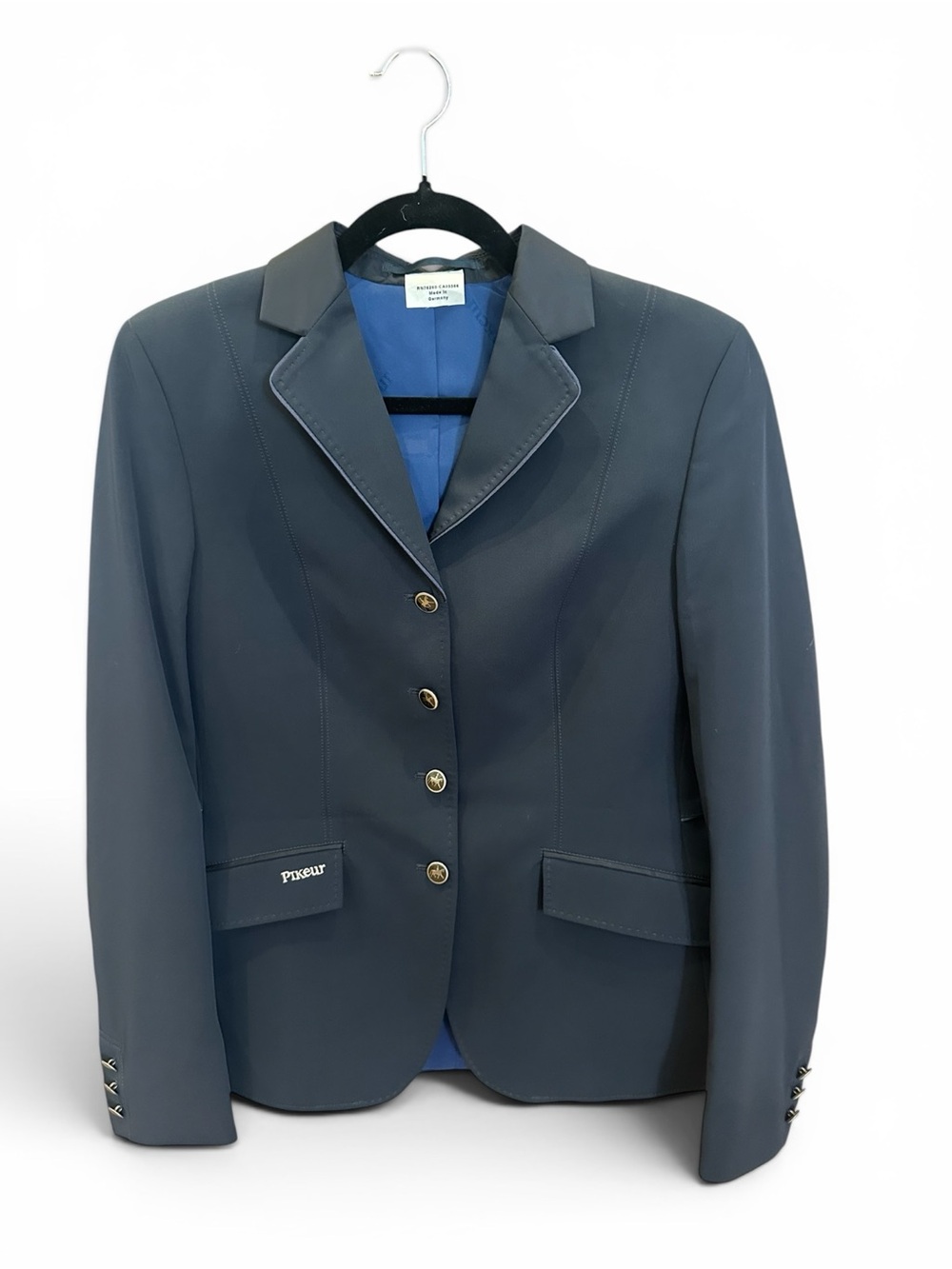 Pikeur Women's Navy Equestrian Riding Competition Show Jacket Blazer